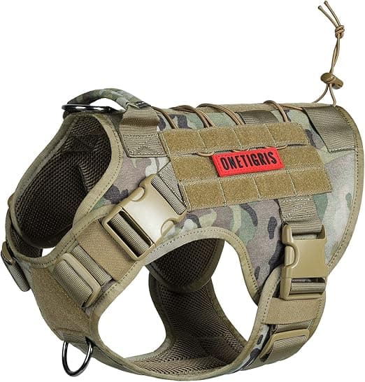 Tactical Dog Harness with Camo Pattern